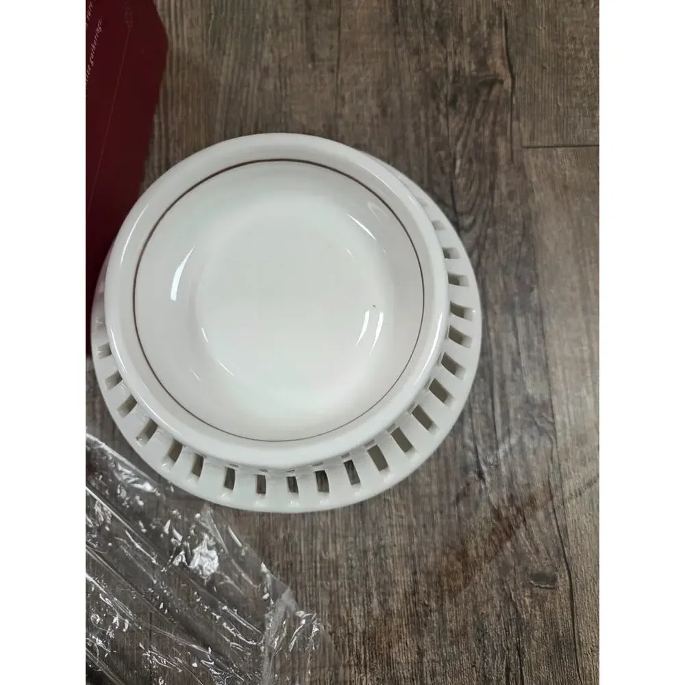 Williams Sonoma Porcelain Candle Heat Fondue Pot Chocolate Holiday Party Events